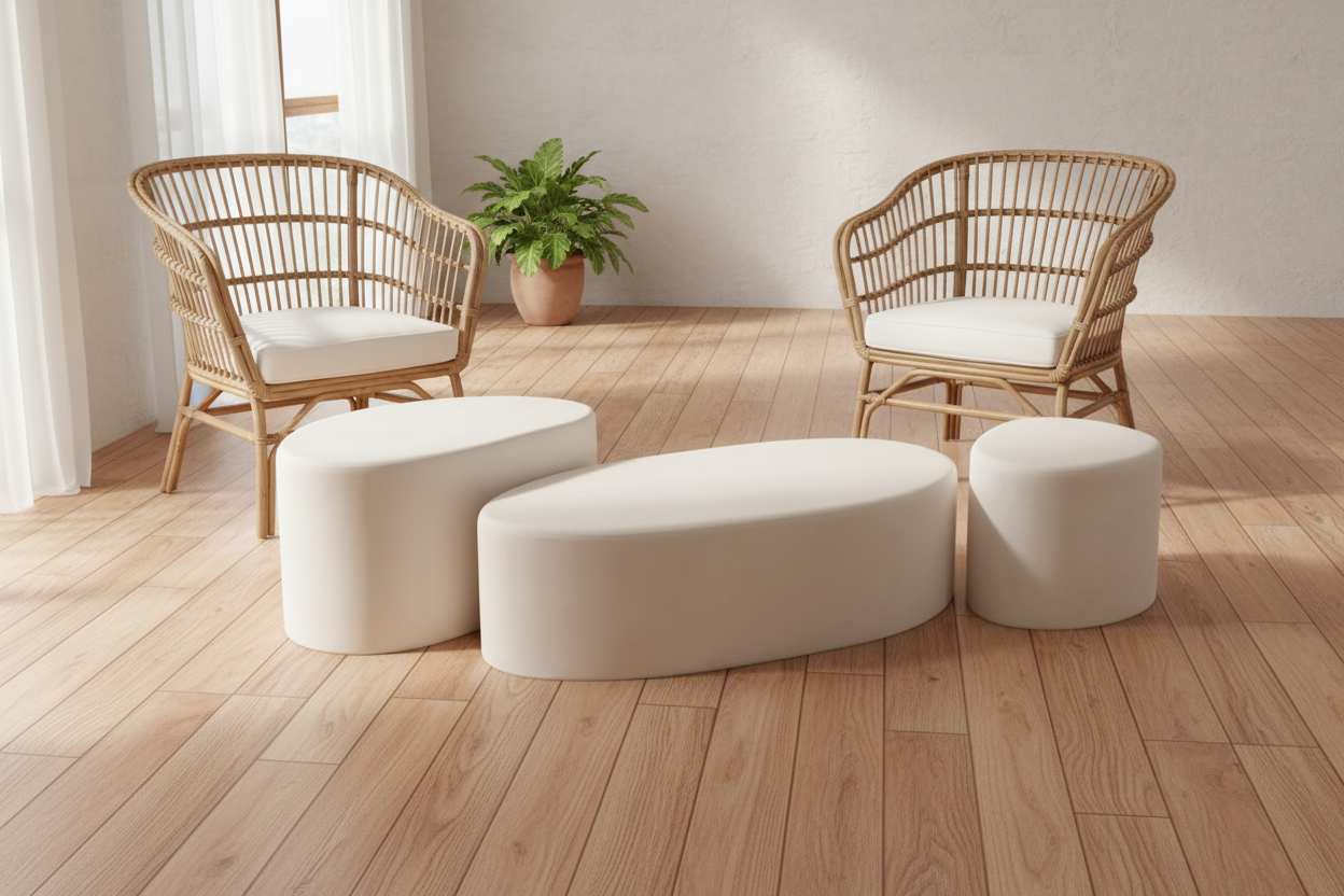 Τραπεζάκια Σαλονιού Λευκό