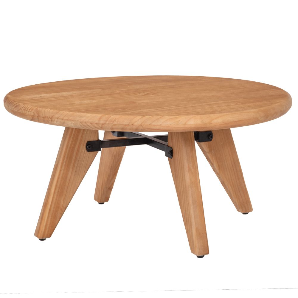 Τραπεζάκια Σαλονιού Σετ 2 τεμ Στρόγγυλα Βοηθητικό Μασίφ Ξύλο 80 και 60 εκ Διάμετρος 92143-44