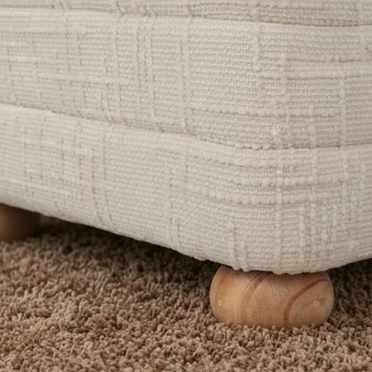 Σκαμπό Ταμπουρέ Εκρού Σετ 3 τεμ. Πολυλειτουργικά Βοηθητικά Σαλονιού Υπνοδωματίου με Αποθηκευτικό Χώρο 92154