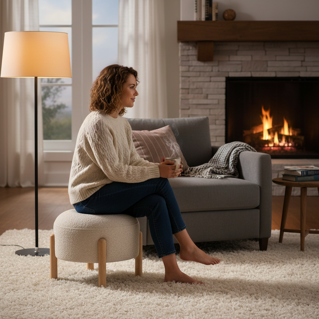 Στρόγγυλο Σκαμπό Μπουκλέ 