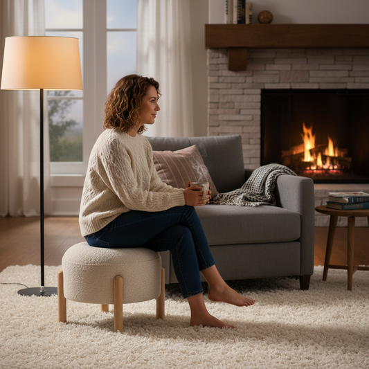 Στρόγγυλο Σκαμπό Μπουκλέ 