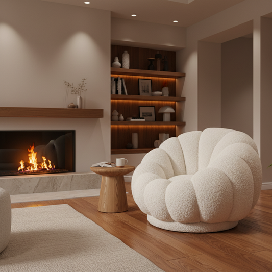 Πολυθρόνα Περιστρεφόμενη Μπουκλέ