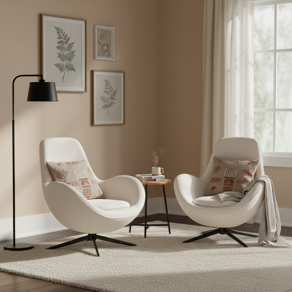 Κομψή Περιστρεφόμενη Πολυθρόνα