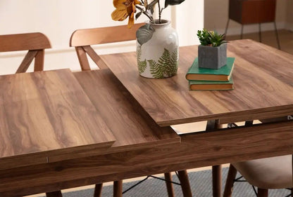 Επεκτεινόμενο Τραπέζι Κουζίνας Τραπεζαρίας με 4 Καρέκλες σετ