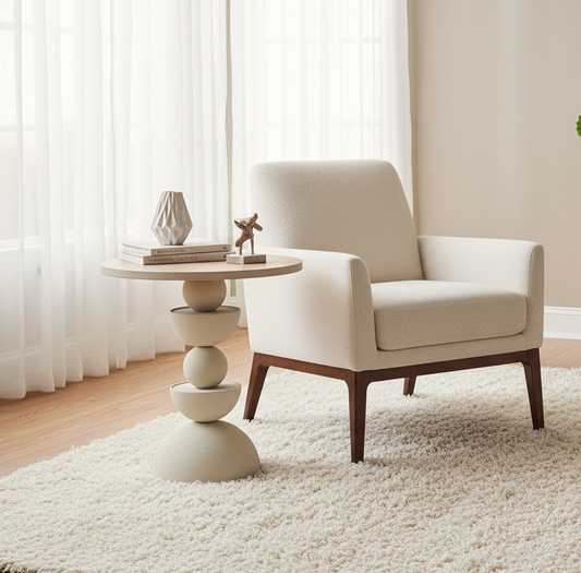 Μοντέρνο Στρογγυλό Τραπεζάκι Σαλονιού