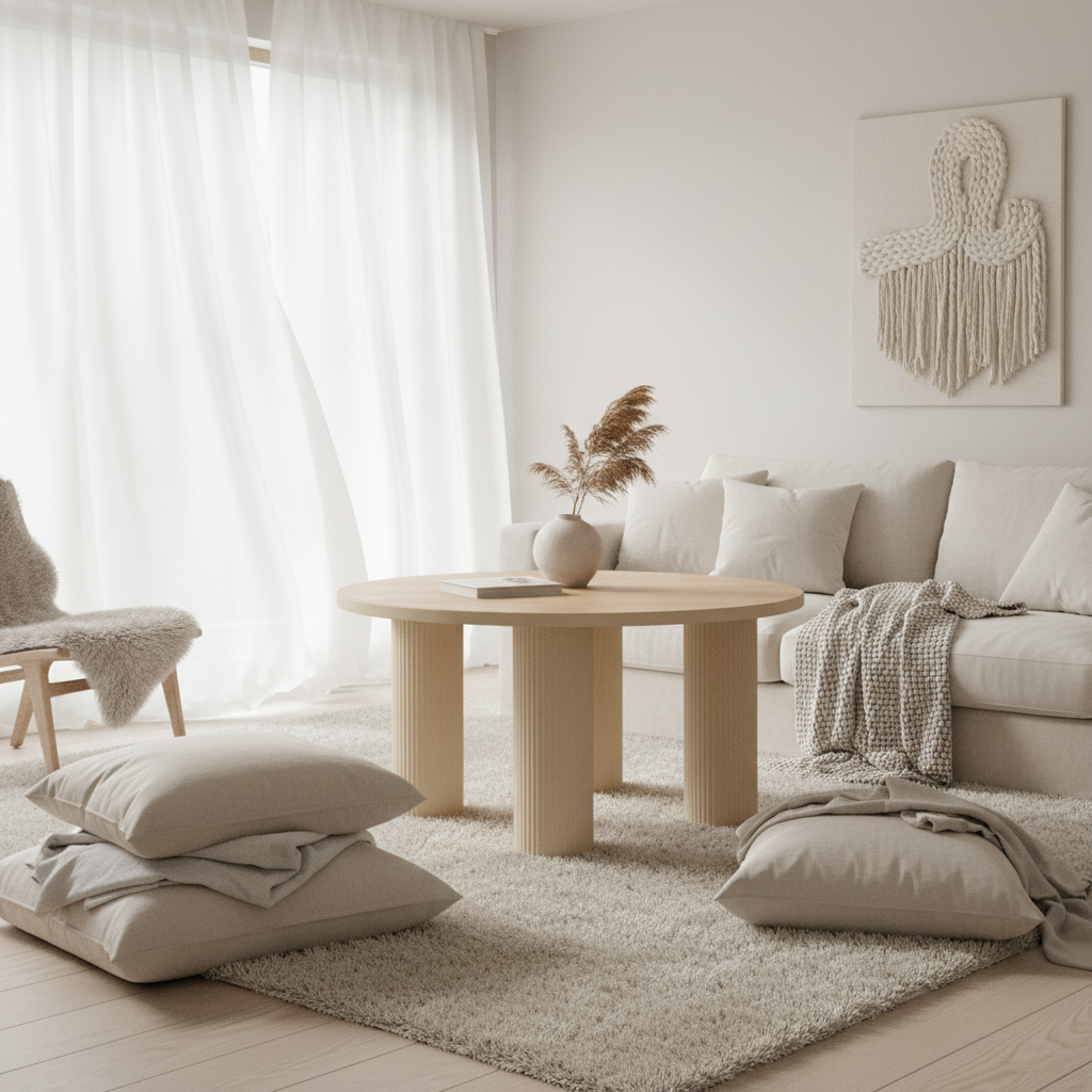 Μοντέρνο Στρογγυλό Τραπεζάκι Σαλονιού