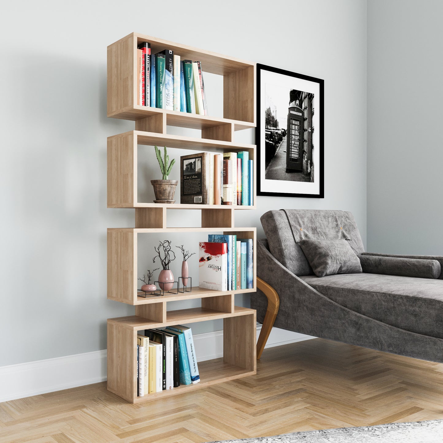 Βιβλιοθήκη 72 × 25 × 161 εκ. Δρυς GR935CMN1117
