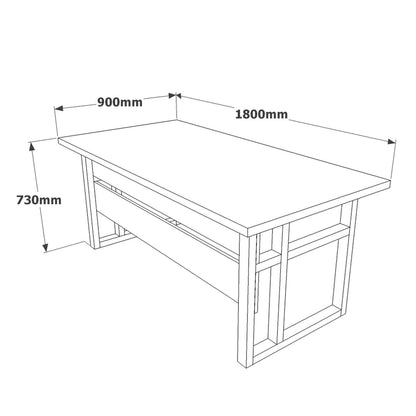 Γραφείο Υπολογιστή και Μελέτης 180x73x90 εκ. Καρυδί | 956LCS1104