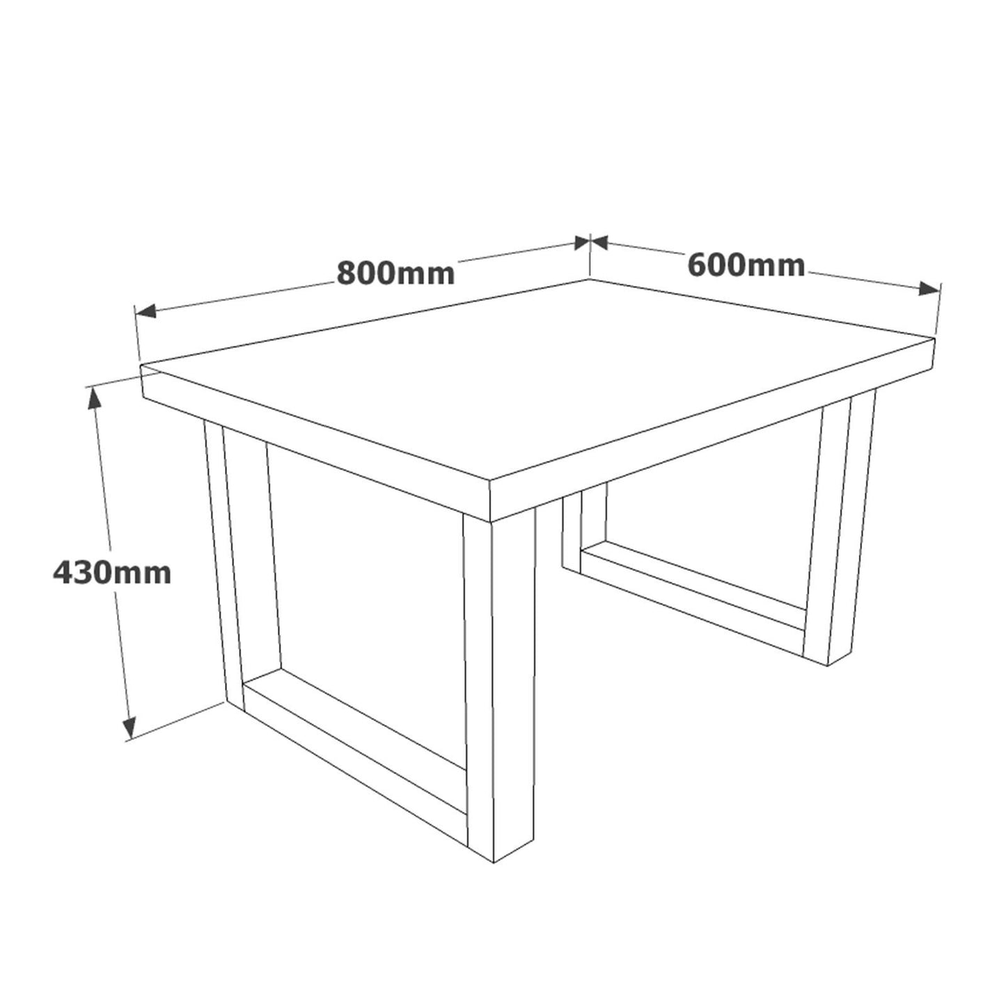 Τραπεζάκι Σαλονιού Καρυδί - Ανθρακί 80 x 60 x 43 εκ GR956LCS1204