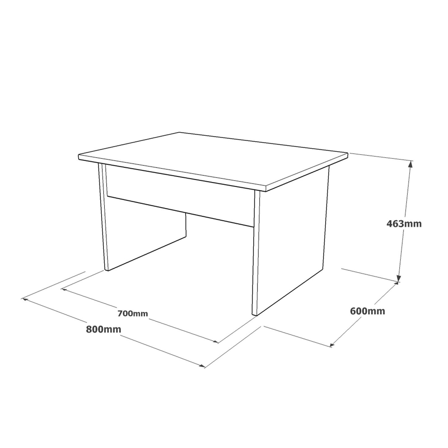 Τραπεζάκι Σαλονιού Καφέ - Γκρι - Ανθρακί 80 x 60 x 46,3 εκ GR956LCS1209