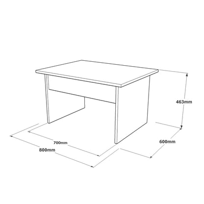 Τραπεζάκι Σαλονιού Καφέ - Γκρι - Ανθρακί 80 x 60 x 46,3 εκ GR956LCS1209