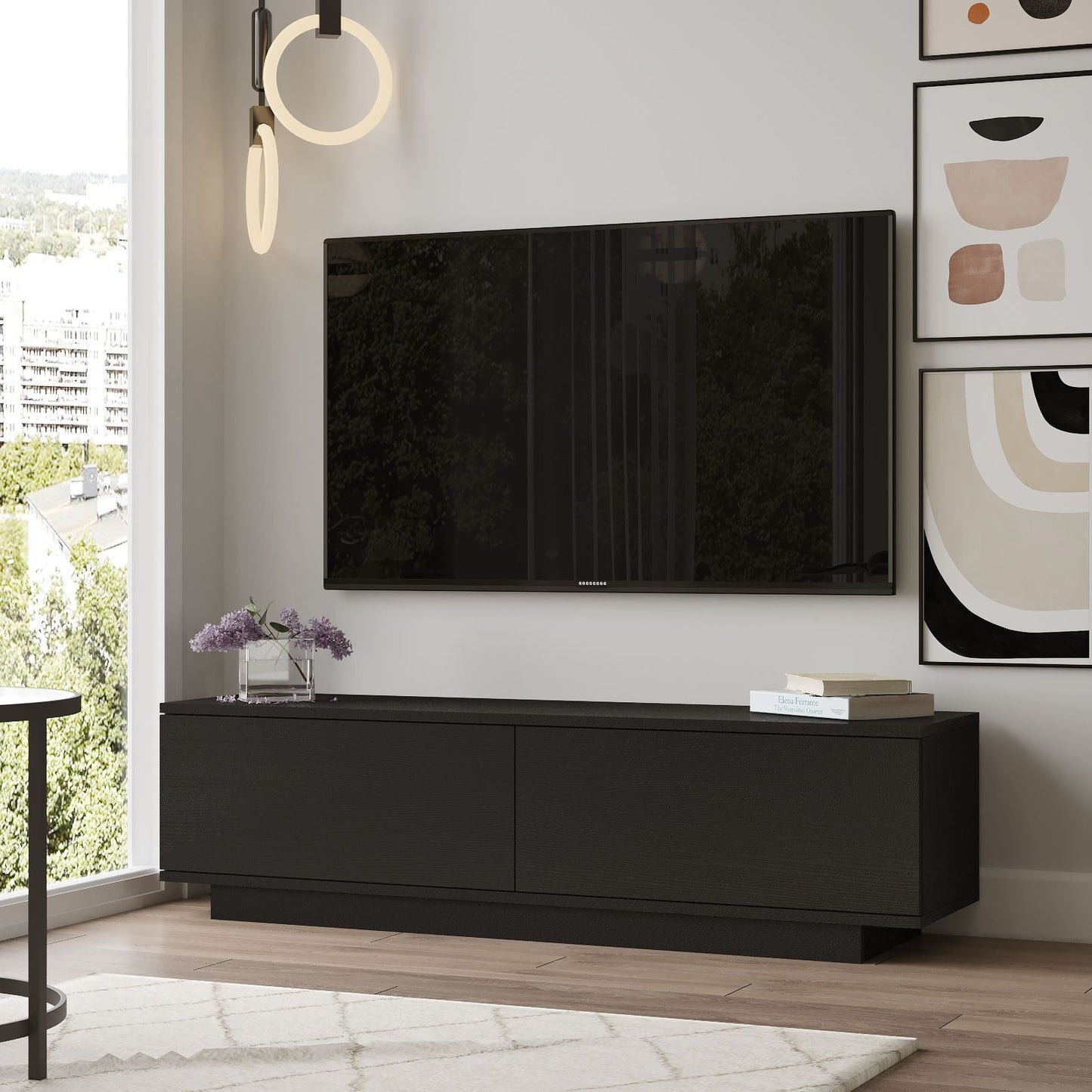 Έπιπλο Τηλεόρασης TV Βάση Σύνθεση Μαύρο | 956LCS1620
