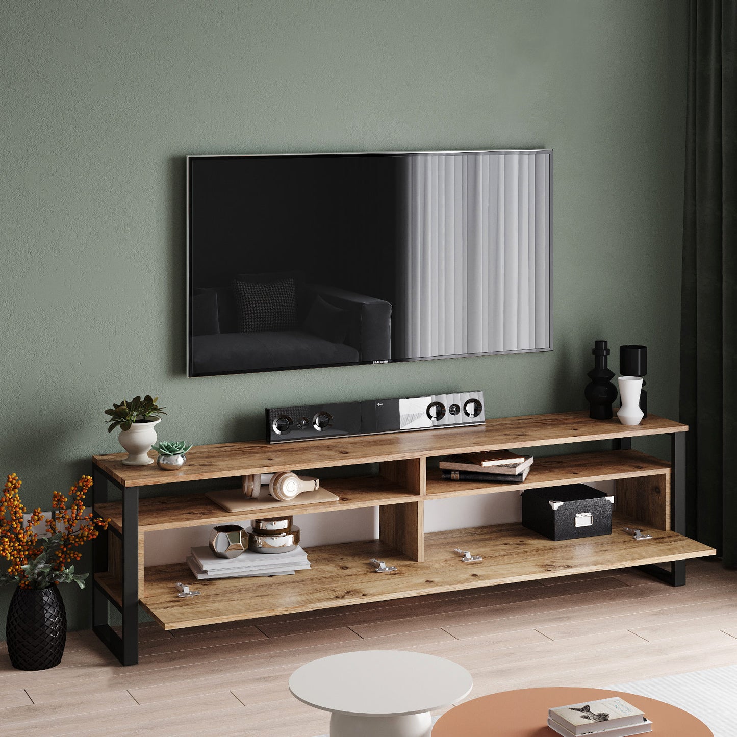 Έπιπλο Τηλεόρασης TV Βάση Σύνθεση Atlantic Pine | 956LCS1667
