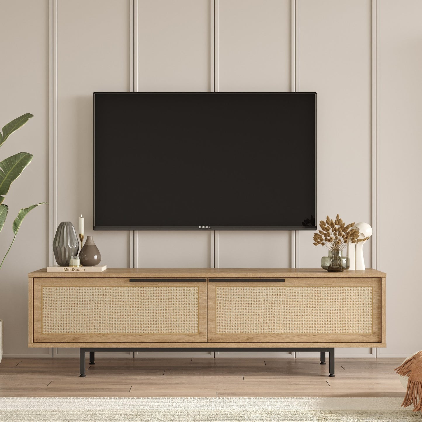 Έπιπλο Τηλεόρασης TV Βάση Σύνθεση Καρυδί Δρυς | 956LCS3434