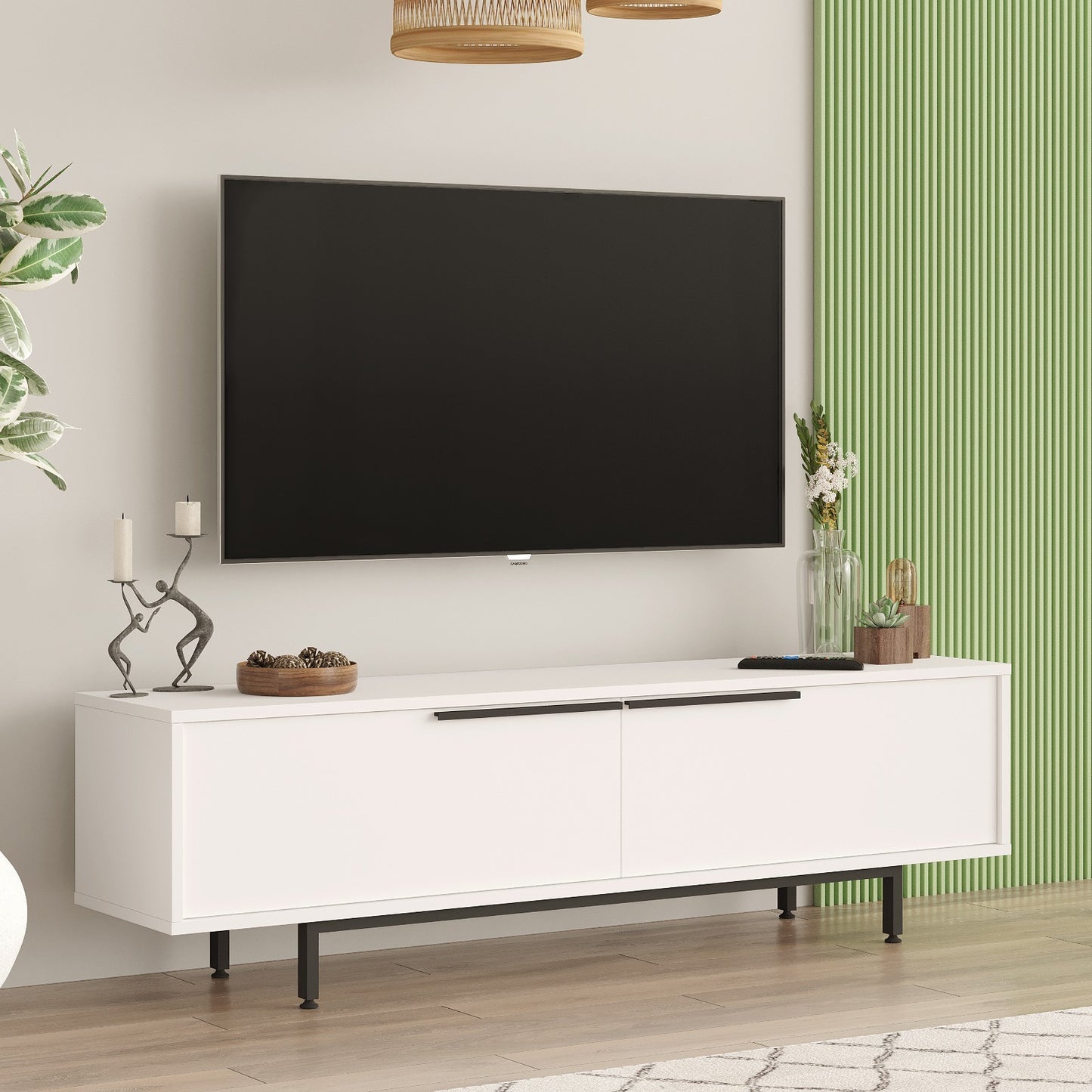 Έπιπλο Τηλεόρασης TV Βάση Σύνθεση Λευκό | 956LCS3435