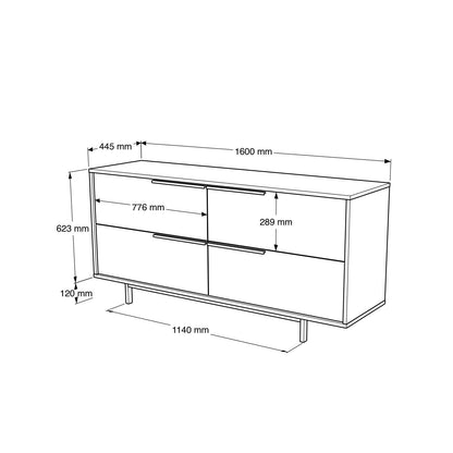 Μπουφές Καρυδί 160x44,5x74,3cm | 956LCS3439