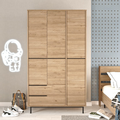 Ντουλάπα 112.2x195.6x55 εκ Καρυδί 956LCS3493