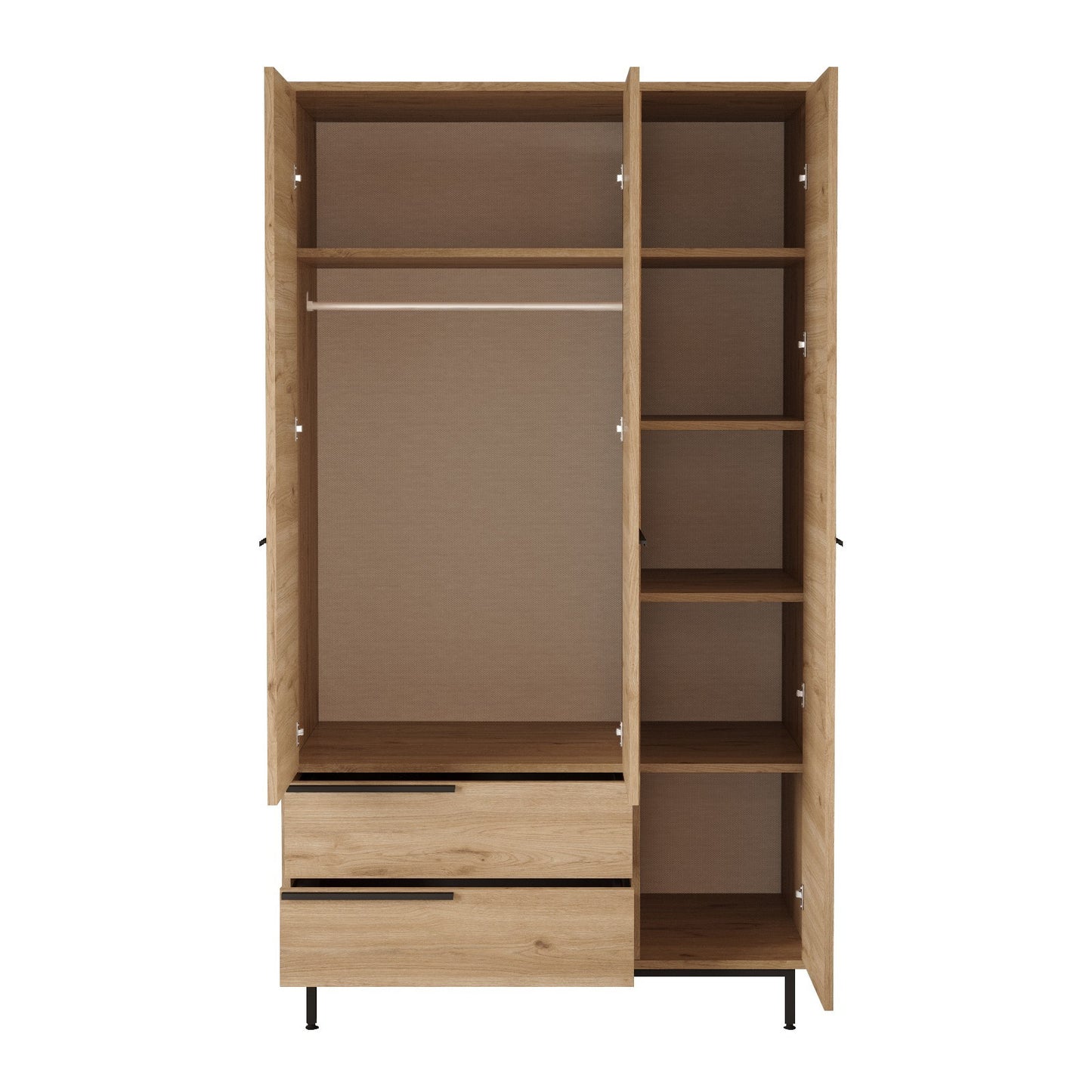 Ντουλάπα 112.2x195.6x55 εκ Καρυδί 956LCS3493