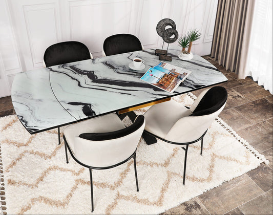 Σετ 2 Μποέμ Καρέκλες Τραπεζαρίας