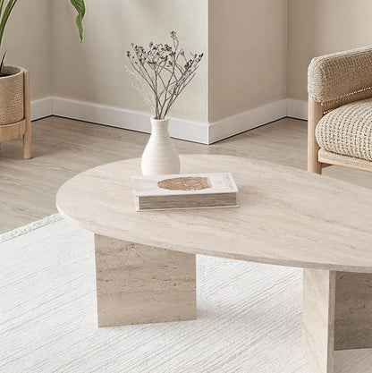 Τραπεζάκι Σαλονιού Travertine 139,5 x 79,5 x 42 εκ GR974NMB2228