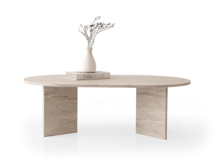 Τραπεζάκι Σαλονιού Travertine 128 x 80 x 42 εκ GR974NMB2230