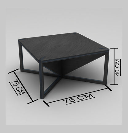 Τραπεζάκι Σαλονιού Μαύρο 75 x 75 x 40 εκ GR980NPR1201