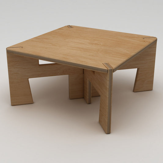 Τραπεζάκι Σαλονιού Φυσικό Wood 75 x 75 x 40 εκ GR980NPR1203