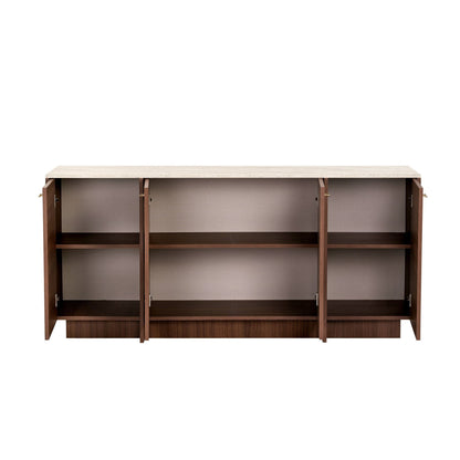 Κονσόλα Μπουφές 180x82x45 εκ Τραβερτίνο / Καρυδί Milano 993NRD1117