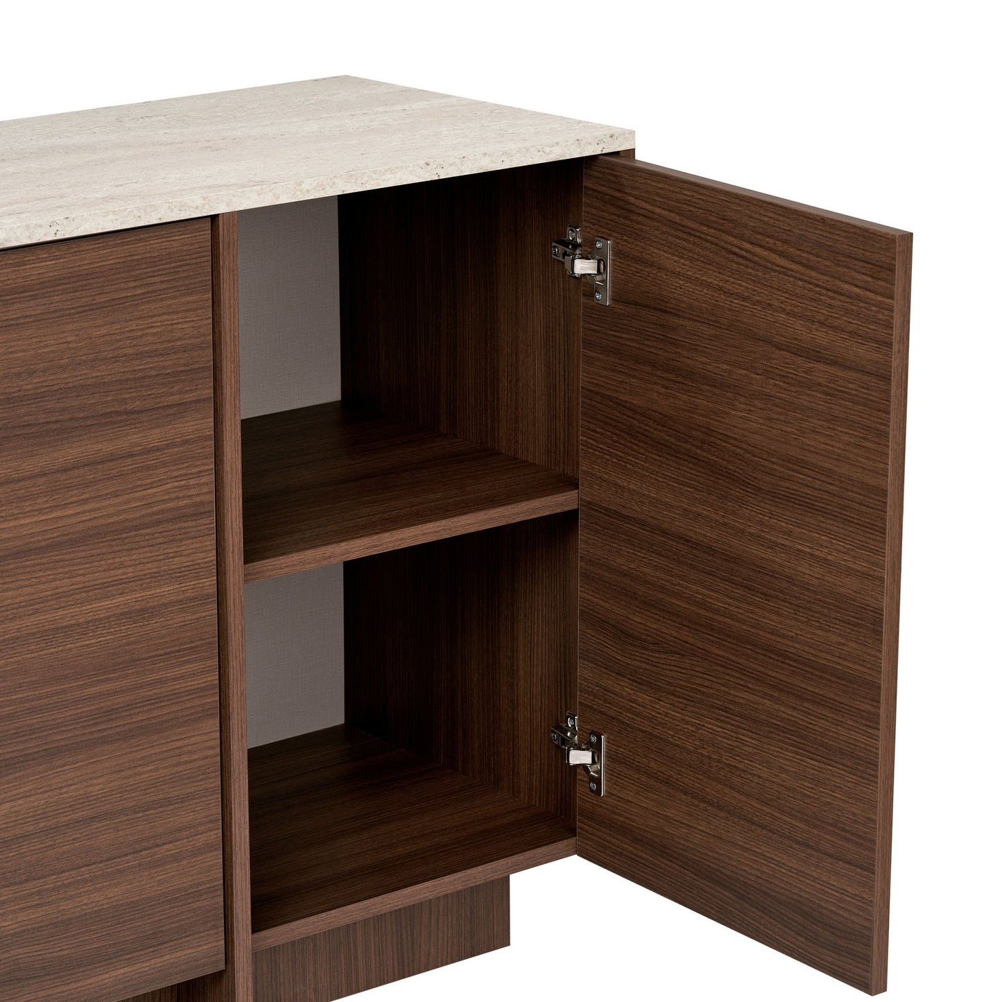 Κονσόλα Μπουφές 180x82x45 εκ Τραβερτίνο / Καρυδί Milano 993NRD1117