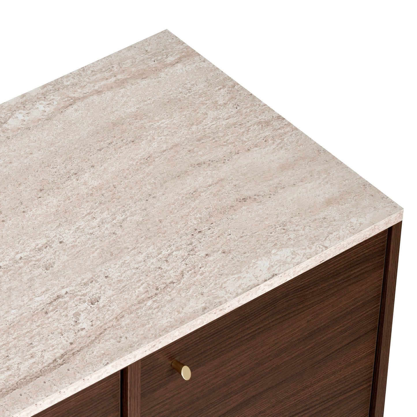 Κονσόλα Μπουφές 180x82x45 εκ Τραβερτίνο / Καρυδί Milano 993NRD1117