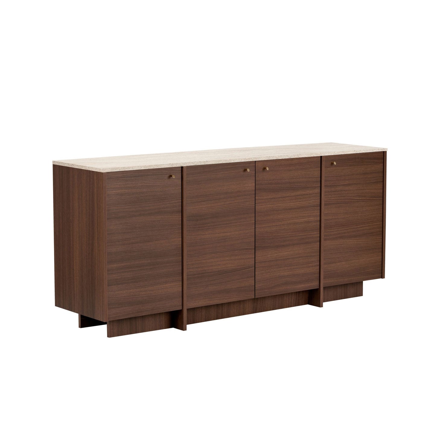 Κονσόλα Μπουφές 180x82x45 εκ Τραβερτίνο / Καρυδί Milano 993NRD1117