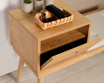 Παγκάκι Εισόδου Παπουτσοθήκη με κάθισμα Κρεβατοκάμαρας Σαλόνι Δρύς 998VOW1166