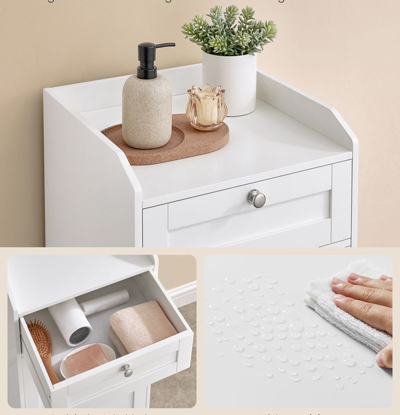 Ντουλάπι Μπάνιου με καλάθι για άπλυτα και σακούλα 40 x 40 x 80,2 εκ. B34-BBC741W01