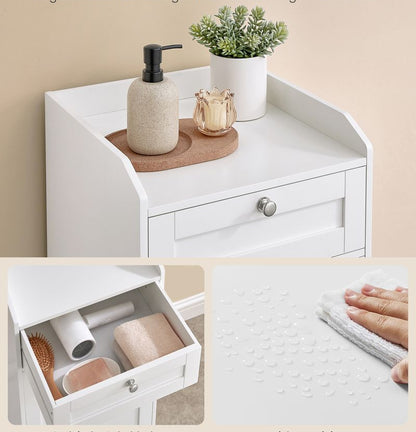 Ντουλάπι Μπάνιου με καλάθι για άπλυτα και σακούλα 40 x 40 x 80,2 εκ. B34-BBC741W01