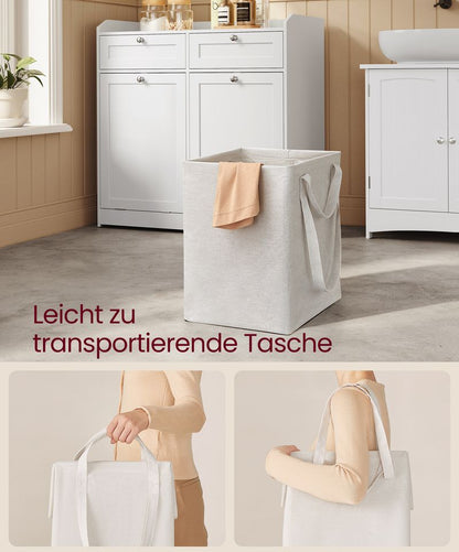 Ντουλάπι Μπάνιου με διπλό καλάθι για άπλυτα και σακούλες 40 x 78,9 x 80,2 εκ. B34-BBC751W01