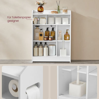 Βοηθητικό Ντουλάπι Τουαλέτας Μπάνιου Θήκη Χαρτιού Εξοικονόμησης χώρου 20 x 60 x 80 εκ. B34-BBC752W01