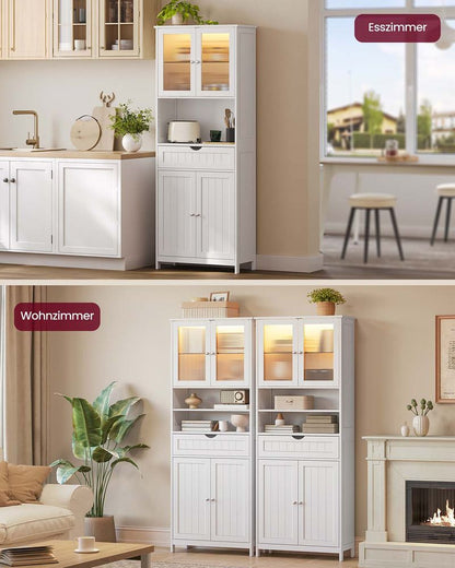 Ντουλάπι Με LED Φωτισμό Για Μπάνιο Βοηθητικό Ράφι Κουζίνας 30 x 60 x 170 εκ BB-C767W03