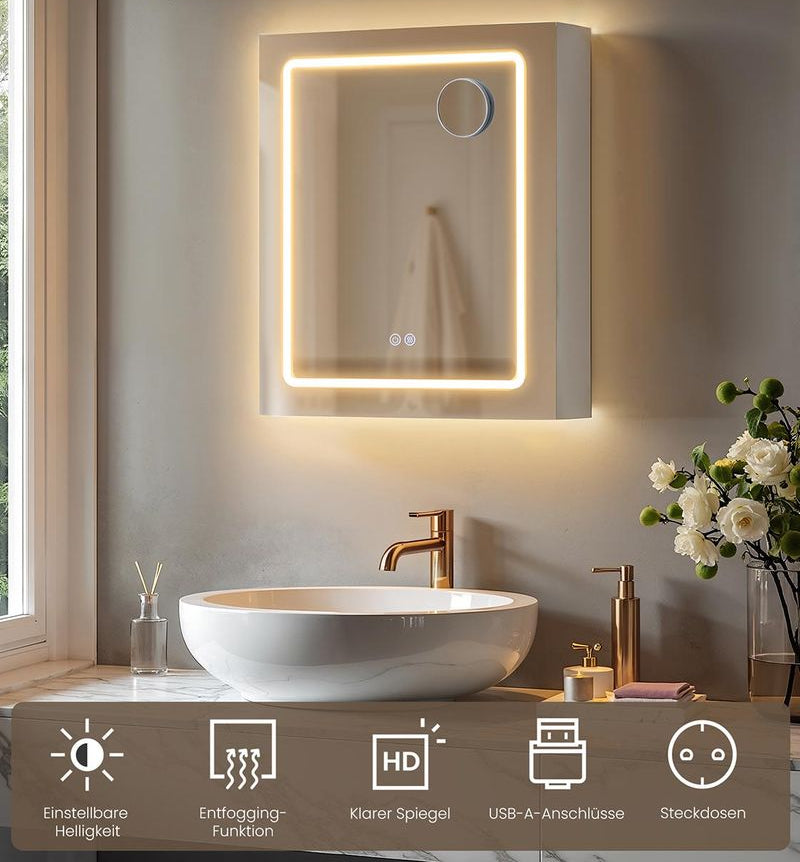 Ντουλάπι Καθρέφτης Μπάνιου Θερμαινόμενος