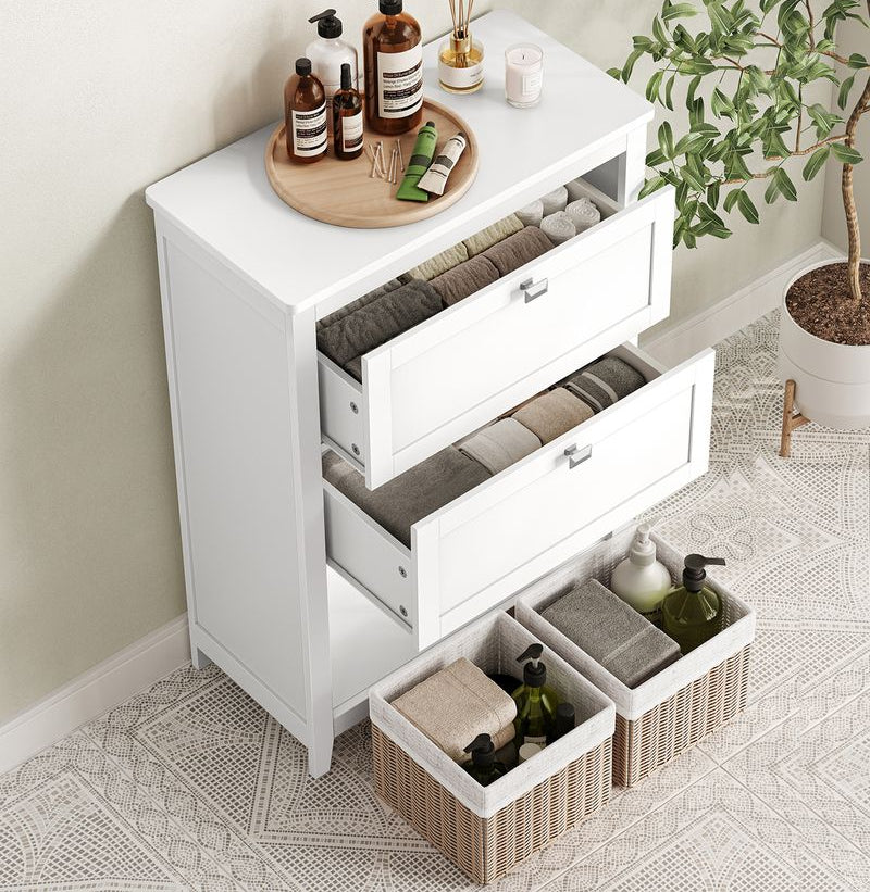 Ντουλάπι Συρταριέρα με Καλάθια Αποθήκευσης Για Μπάνιο Κρεβατοκάμαρα 30 x 60 x 80 εκ B34-BBC545W02