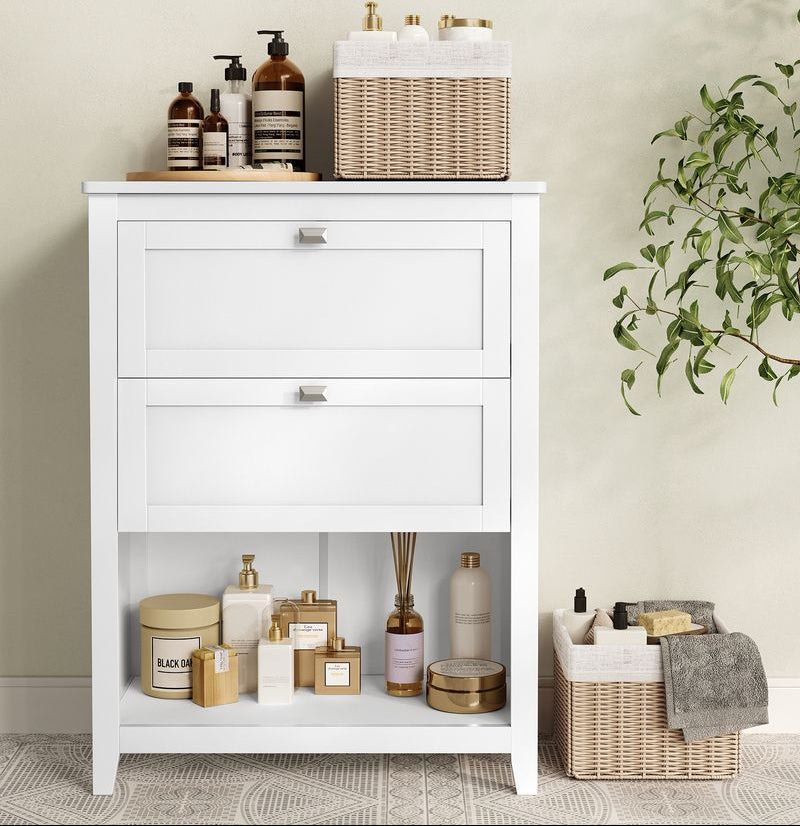 Ντουλάπι Συρταριέρα με Καλάθια Αποθήκευσης Για Μπάνιο Κρεβατοκάμαρα 30 x 60 x 80 εκ B34-BBC545W02