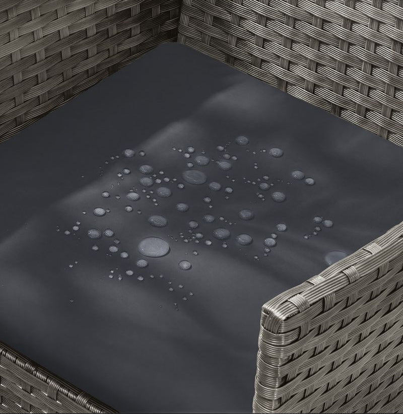 Σαλονάκι Μπαλκονιού Έπιπλα Κήπου 4 τεμ σετ Σαλόνι Βεράντας Καναπές Πολυθρόνες Γκρί GG-F004TZ01