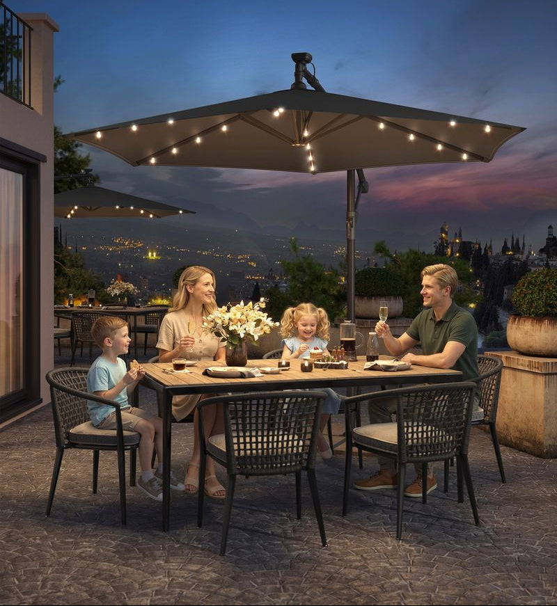 Μεγάλη Ομπρέλα Μπαλκονιού Κήπου με LED