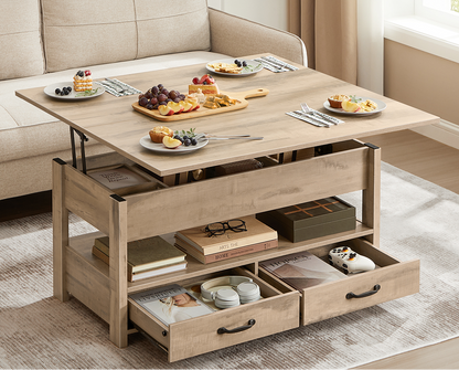 Τραπεζάκι Σαλονιού Με Ρυθμιζόμενο Ύψος Πολυχρηστικό Τραπεζαρία Γραφείο Έως 64 εκ Ύψος LC-T254L01