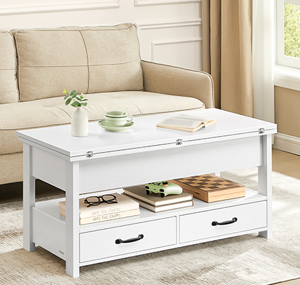 Τραπεζάκι Σαλονιού Με Ρυθμιζόμενο Ύψος Πολυχρηστικό Τραπεζαρία Γραφείο Έως 64 εκ Ύψος LC-T254W02