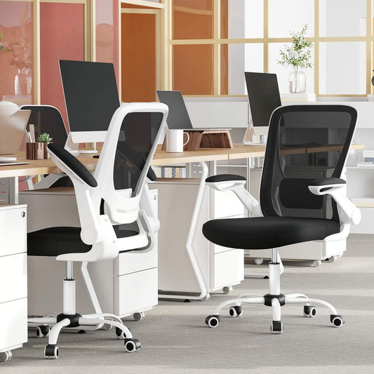 Bürostuhl, ergonomischer Stuhl, drehbar, Stoff, höhen- und neigbar, OB-N37BK