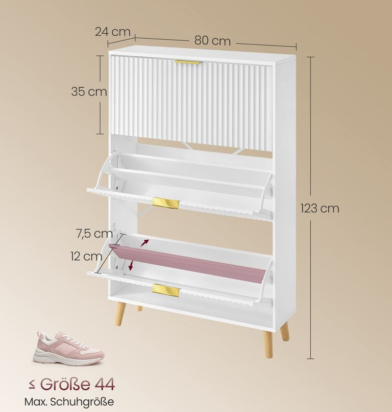 Έπιπλο Εισόδου Παπουτσοθήκες Ντουλάπι Παπουτσιών Διαδρόμου Παπουτσοθήκη HS-C302WB02