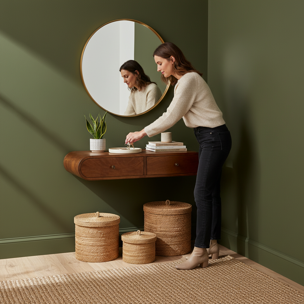 Κονσόλα Εισόδου Κρεμαστό Ράφι