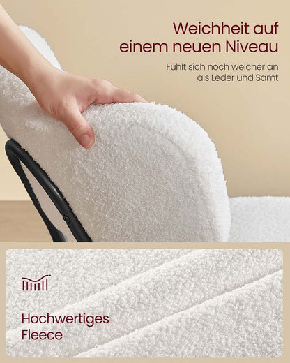 Καρέκλες Τραπεζαρίας σετ 2 τεμ. Μπουκλέ Μαύρη-Εκρού Καρέκλα Κουζίνας Σαλονιού Γραφείου KD-C110B01