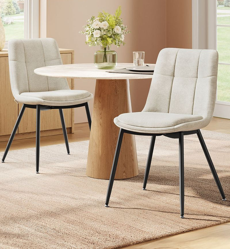 Καρέκλες Τραπεζαρίας Σετ 2 τεμ. Εργονομικές Με Διπλό Μαξιλάρι Μοντέρνες Κουζίνας Γραφείου KD-C151G01