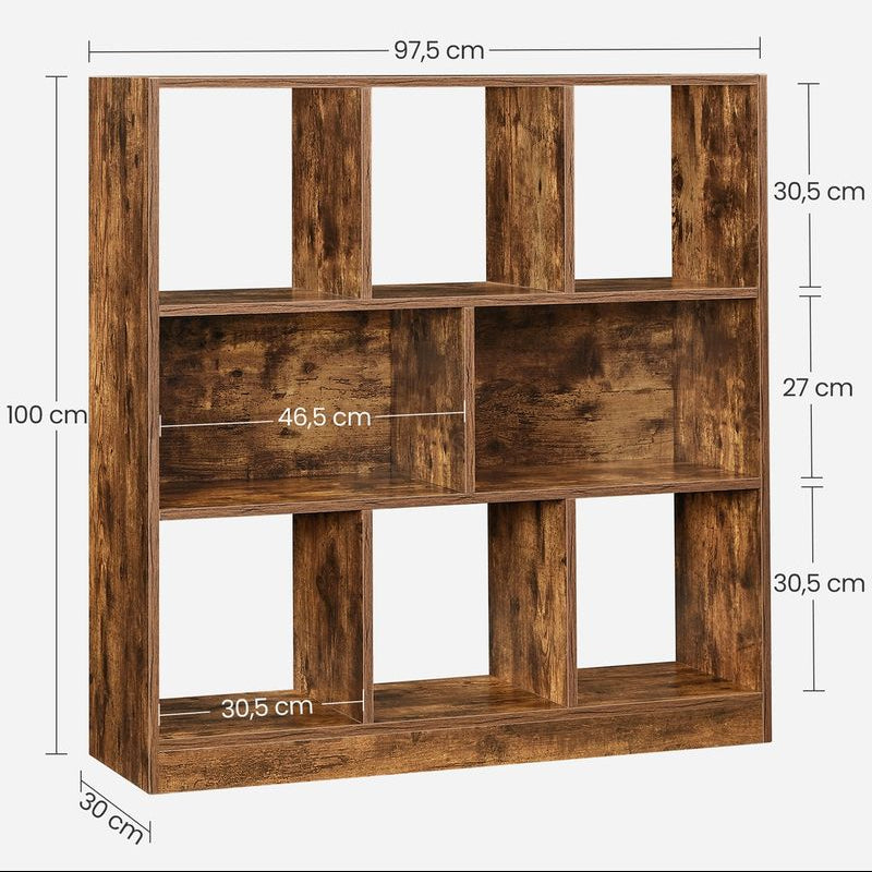 Χαμηλή Βιβλιοθήκη Χώρισμα Ντουλάπι Γραφείου Σαλονιού 100x97,5x30  LB-C52BX